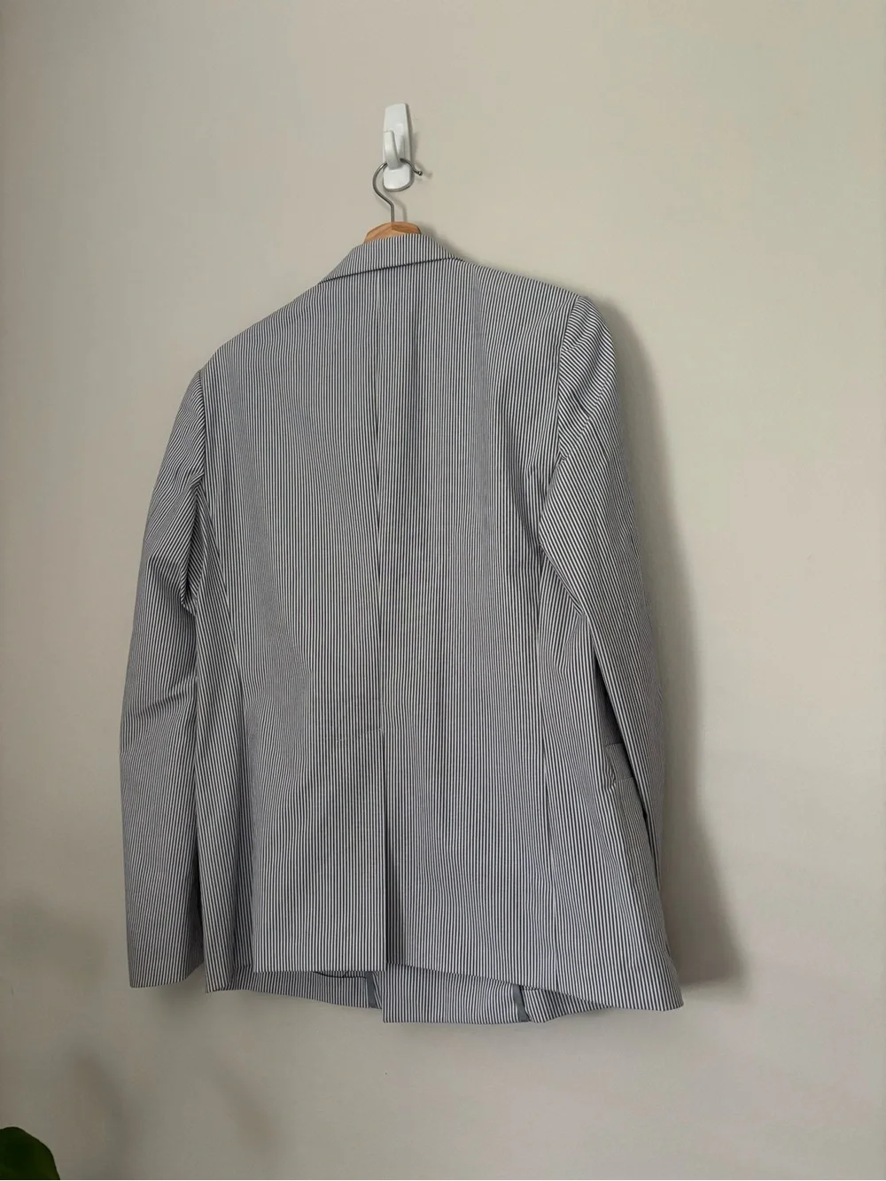 Mauro Grifoni Lightweight Cotton Blend Double Breasted Striped Nautical Blazer